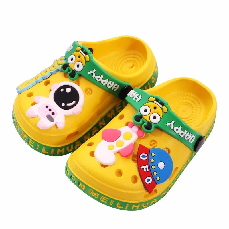 Baby & Toddler Slippers, Kids' Sandals for Ages 1-5 Fashionable Breathable Waterproof Hole-Pattern Infant Clogs