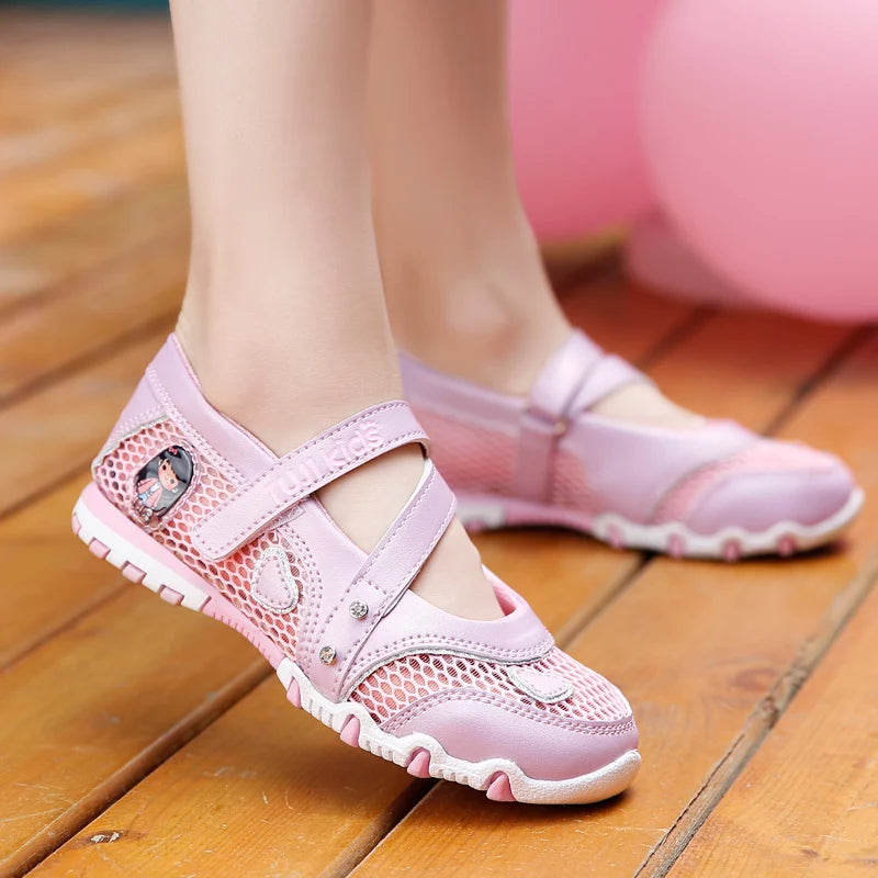 Girls Sandals Gladiator Cartoon Soft Children Non-slip Beach Shoes Kids Summer Floral Sandals Princess Shoes Fashion Cute