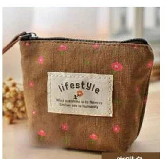Women Canvas Coin Purse Card Key Mini Purses Pouch Girl Kids Children Cute Small Zipper Coin Purse Card Holder Wallet Bag Case