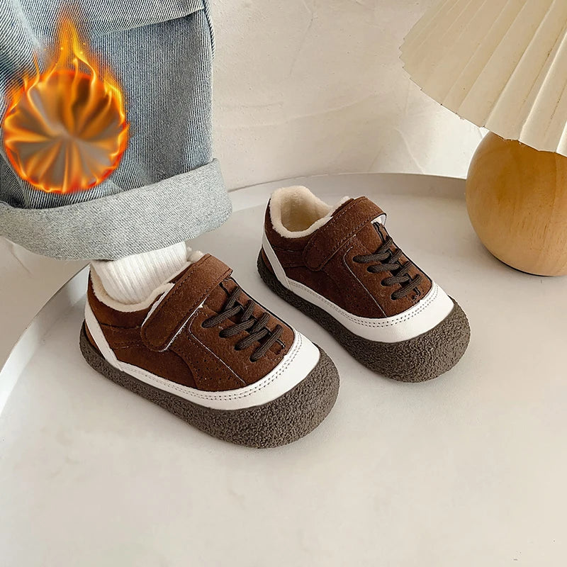 Baby Boys Girls Casual Shoes Autumn Winter Children Sneakers Anti-slip Soft Sole Infant Toddler Shoes Colourblock Kids Shoes