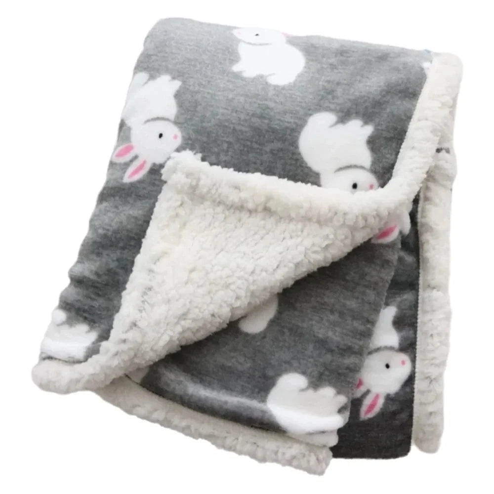 Baby Blankets New Thicken Double Layer Coral Fleece Infant Swaddle Bebe Envelope Wrap Owl Printed Newborn Baby Bedding Blanket