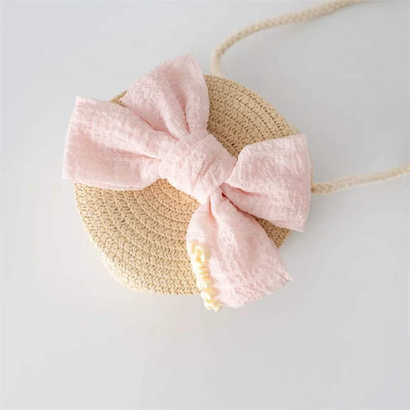Children's Crossbody Shoulder Bag Lace-up Bow Coin Backpack For Baby Fashion Casual Shopping Mini Bag For Girls