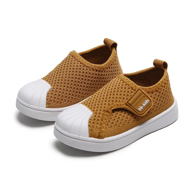 Kids Casual Sneakers for Boys Girls Toddlers Fashion Skate Shoes Knitted Fabric Casual Shoes for Kindergarten School Soft 21-30
