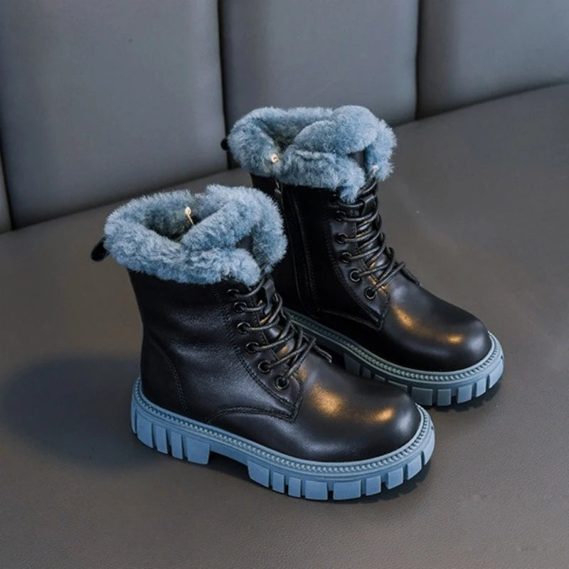Winter Kids' Snow Boots – Thick Warm Faux Fur Boots for Boys and Girls, Soft-Soled, Anti-Slip Fashion Footwear for Babies and Children