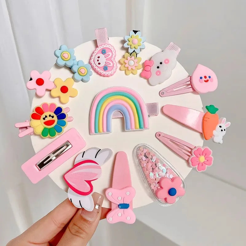 Children's Clip Cute Girl Bb No Harm To Hair Broken Bangs Side Little Accessory Headwear Japanese and Korean Style Cute Gift