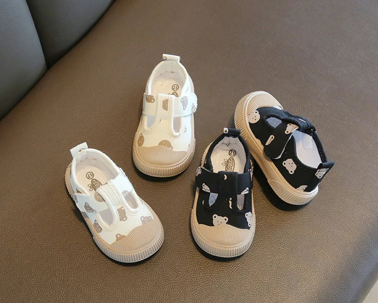 Children's Casual Canvas Sneakers – Spring/Autumn Outdoor Shoes with Animal Print Design for Toddlers and Young Kids (Boys & Girls)