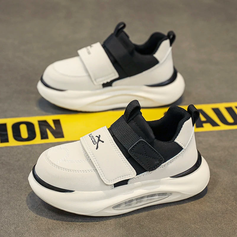 Kids Sneakers For Boys Girls Casual Shoes Leather Waterproof Non-slip Running Shoes Sport Shoes Toddler Children Sneakers 26-37
