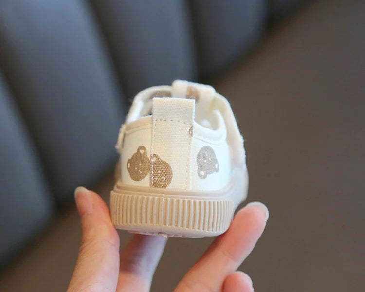 Children's Casual Canvas Sneakers – Spring/Autumn Outdoor Shoes with Animal Print Design for Toddlers and Young Kids (Boys & Girls)