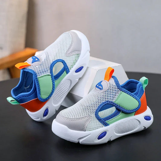 Summer Kids Boys Shoes Breathable Mesh Running Shoes For Girls Lightweight Hook Loop Toddler Shoes Child Sneakers tenis infantil