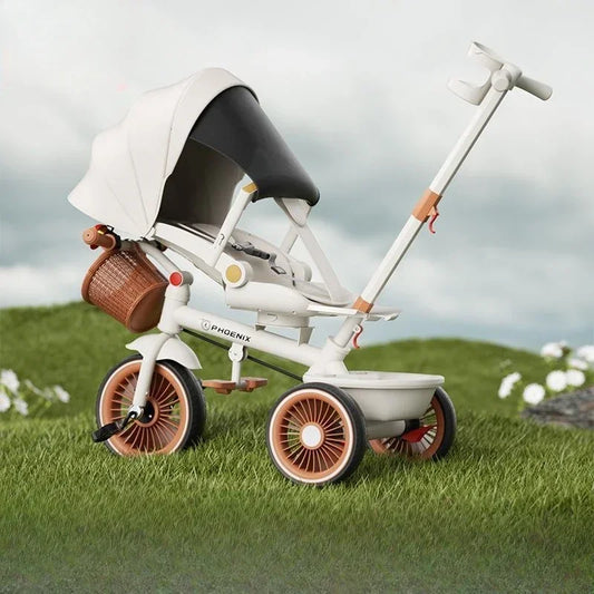 2025 New Push Tricycle Three-wheel Baby Stroller Lightweight Children's Bicycle Multifunctional Stroller