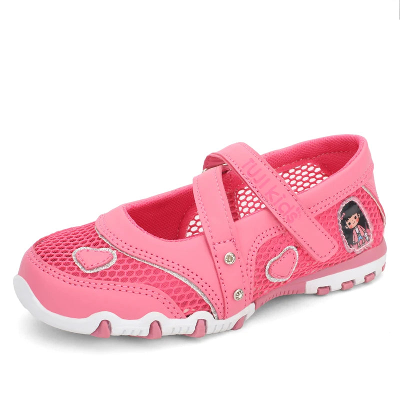 Girls Sandals Gladiator Cartoon Soft Children Non-slip Beach Shoes Kids Summer Floral Sandals Princess Shoes Fashion Cute