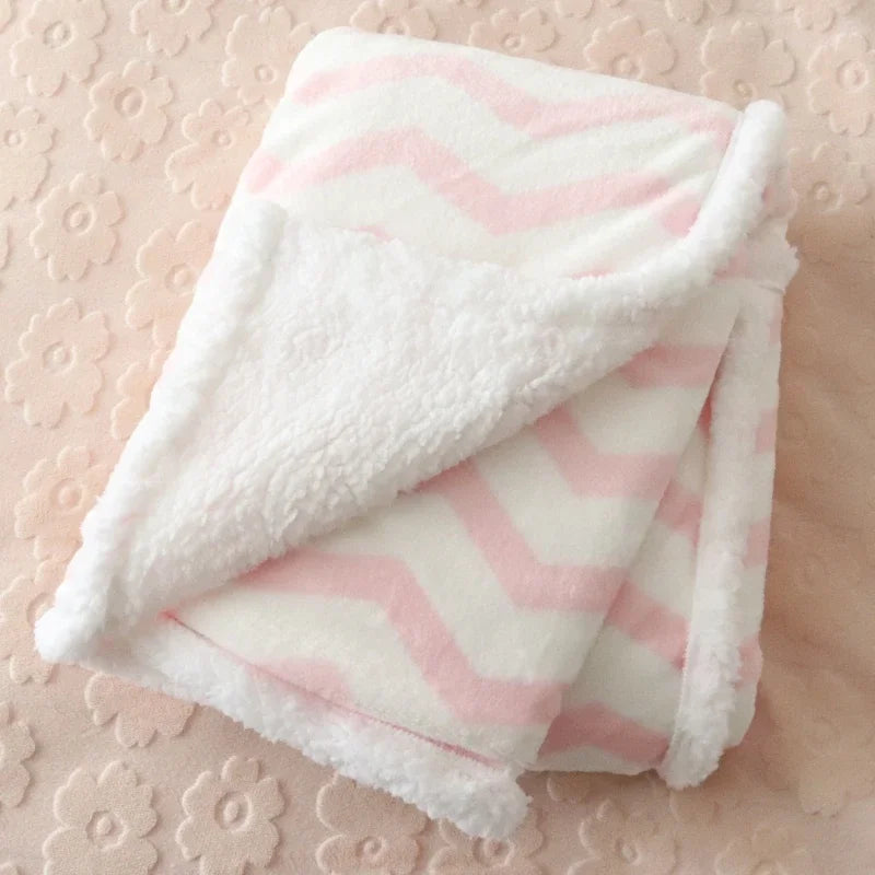 Baby Blankets New Thick Double Layer Soft Fleece Infant Swaddle Envelope Wrap For Newborn Baby Boys Girls Bedding Blanket Quilt