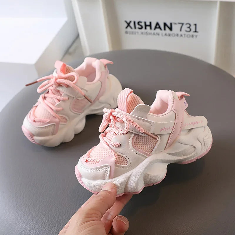 Spring/Autumn Breathable Mesh Sport Shoes – Non-Slip Sneakers for Boys and Girls, Ideal for Students