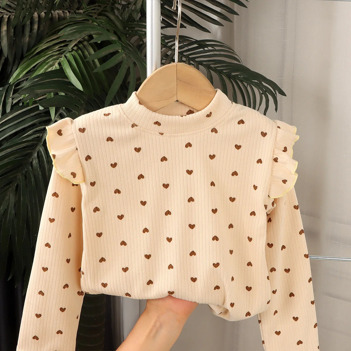 Kids Long Sleeved Undershirt Girls Cute Floral Dots T-shirt 2-10T Children Boys Sweet Tops Bottoming Shirt  t shirt for kids boy