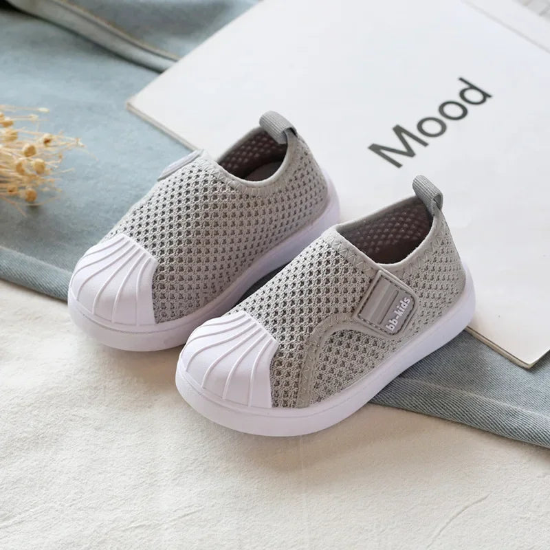 Kids Casual Sneakers for Boys Girls Toddlers Fashion Skate Shoes Knitted Fabric Casual Shoes for Kindergarten School Soft 21-30