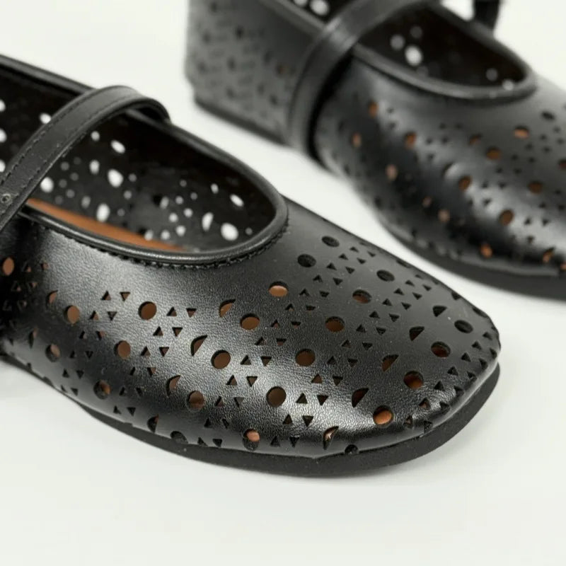 Girls Shoes Spring Summer Kids Fashion Brand Princess Mary Jane Flats Toddler Children Breathable Hollow White Sandals Soft Sole