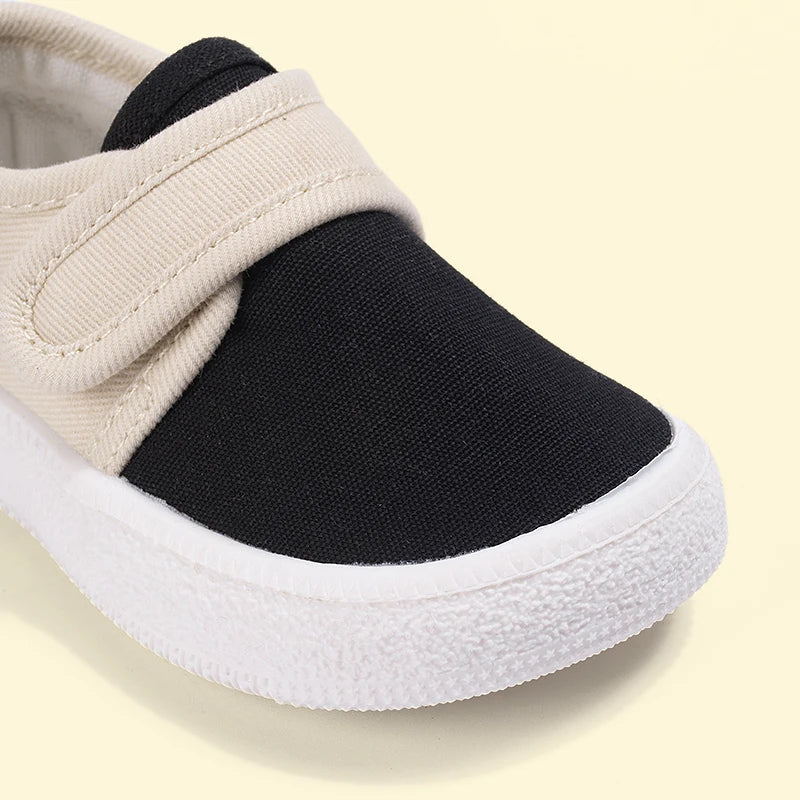 EDUBA 2025 Spring Kids Canvas Sneakers | Color Block Unisex Toddler Shoes, Soft Thick Sole, Eco-Friendly Breathable EW5S82