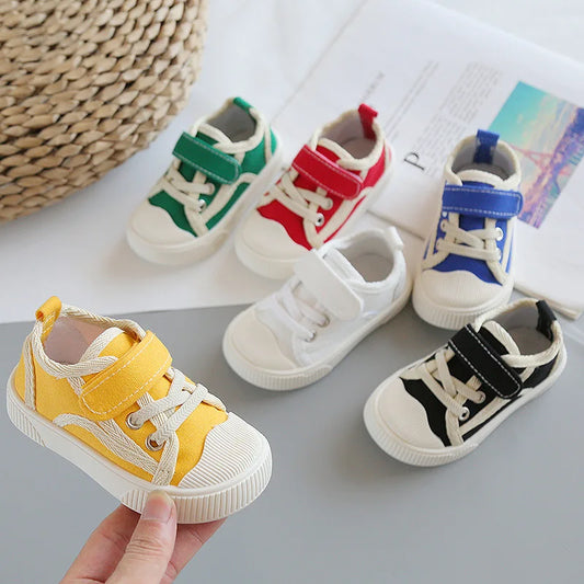Children Canvas Shoes Spring New Fashion Classic Soft Comfortable Boys Sneakers Girls Casual Shoes Baby Kindergarten Sneakers