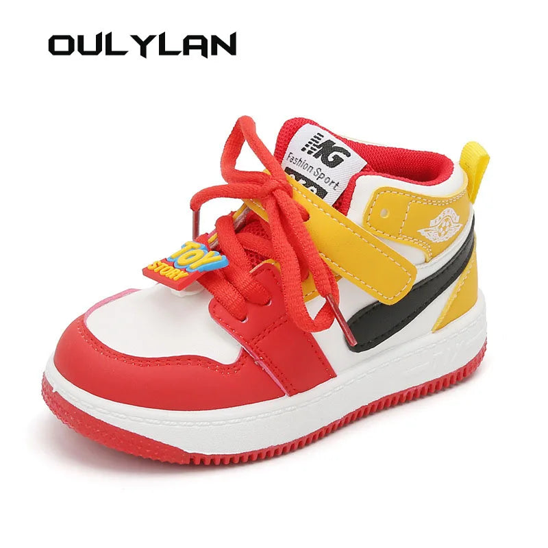 Kids Sports Shoes Spring Autumn Children's Board-shoe Boys Casual Sneakers High Top Non Slip Shoes Girls Soft Soled Baby Shoes