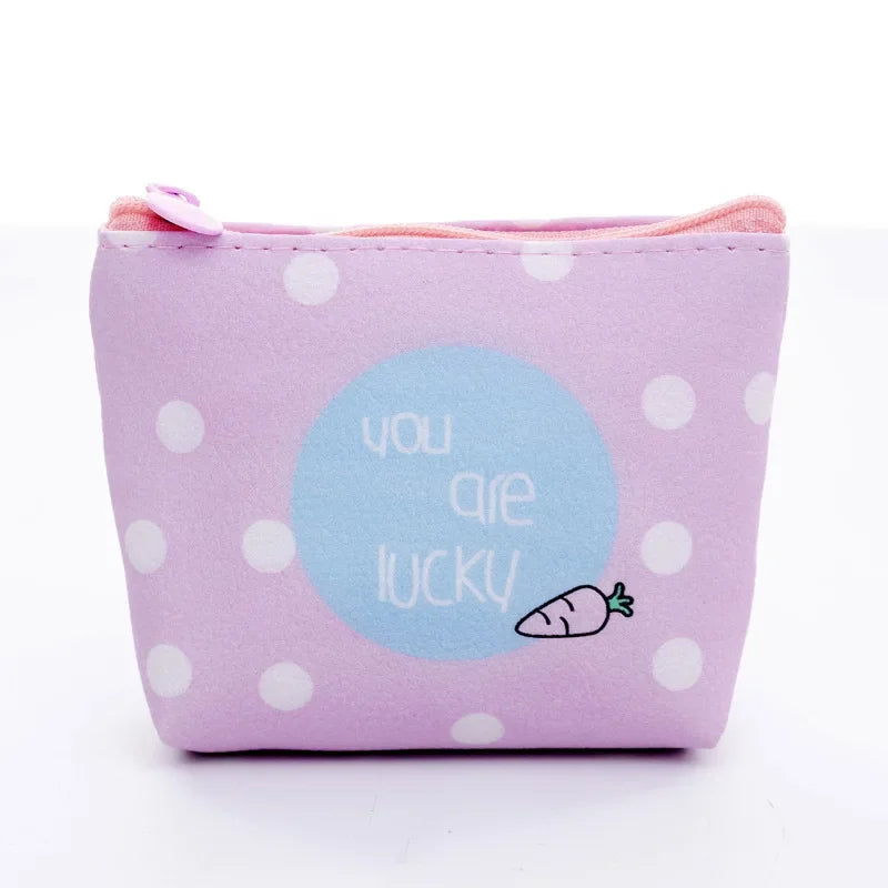 Women Canvas Coin Purse Card Key Mini Purses Pouch Girl Kids Children Cute Small Zipper Coin Purse Card Holder Wallet Bag Case