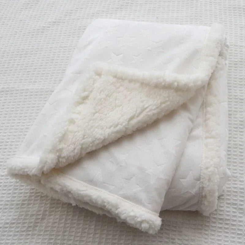 Baby Blankets New Thick Double Layer Soft Fleece Infant Swaddle Envelope Wrap For Newborn Baby Boys Girls Bedding Blanket Quilt