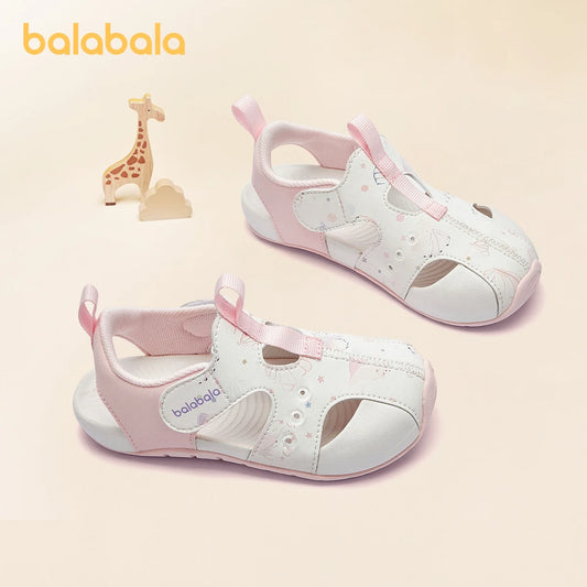 Balabala Children's Sports Sandals Boys Girls 2025 Summer New Breathable Children Shoes Trendy Comfortable Soft Sole Shoes