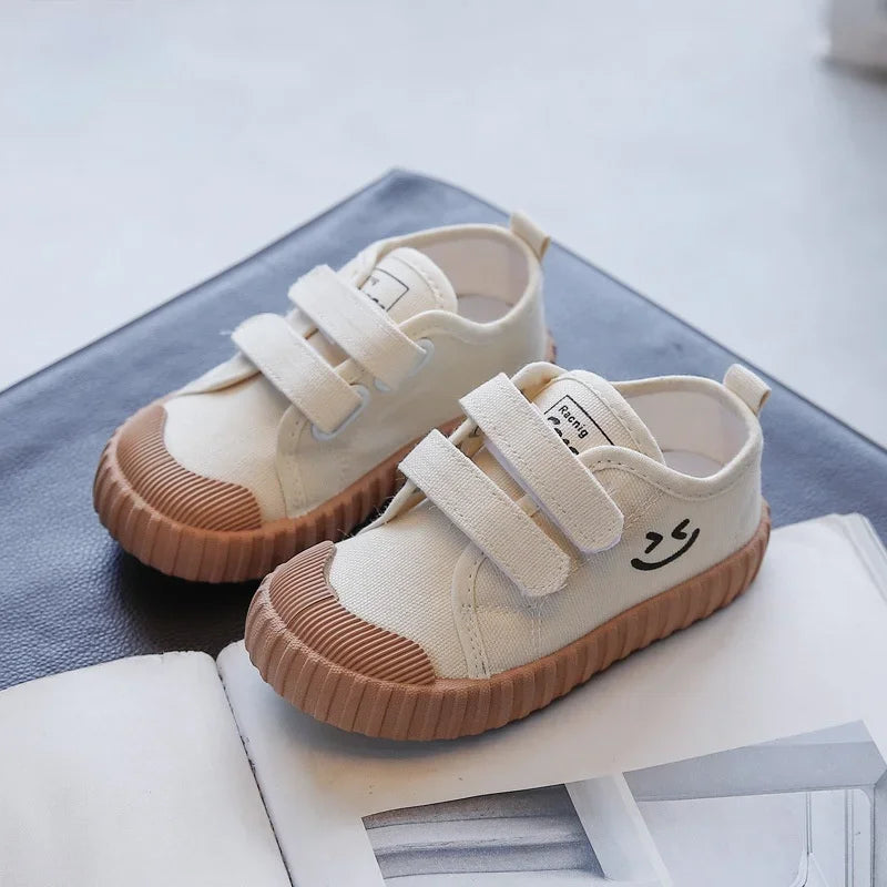 Kids Shoes for Girl 2024 Autumn New Baby Canvas Shoes Girls Casual Soft Bottom Non-slip Boys Toddler Shoes 1-9 Years Old E06233