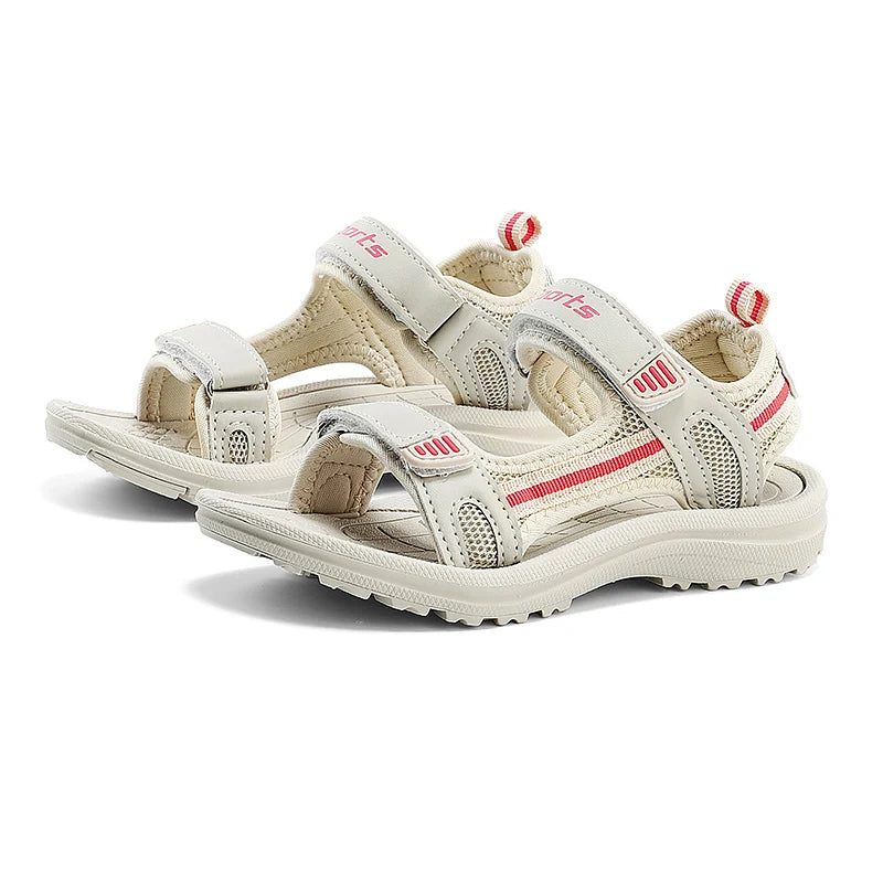Cute Pink Kids' Girls Sport Sandals Open-Toe Non Slip Walking Shoes for Children Boys Outdoor Beach Sandals Summer Breathable