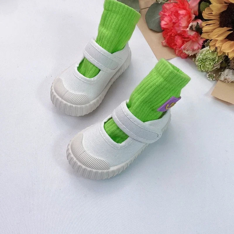Girls' Canvas Shoes 2025 Spring New Children's Board Shoes Single Shoe Girls' Shoes Small and Medium Boys' Casual Shoes кросовки