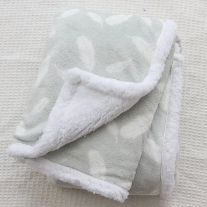 Baby Blankets New Thick Double Layer Soft Fleece Infant Swaddle Envelope Wrap For Newborn Baby Boys Girls Bedding Blanket Quilt