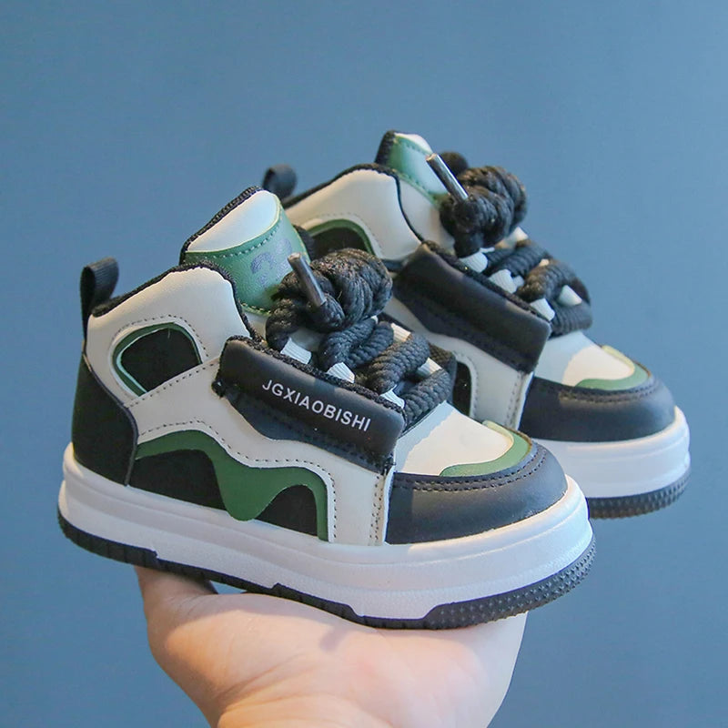 Children's High-Top Sneakers – Spring/Autumn Casual Trendy Sports Shoes for Boys and Girls, Fashion Dopamine-Inspired Design