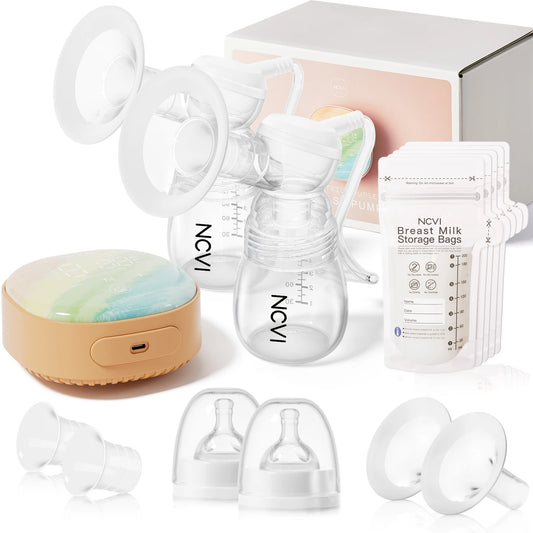 NCVI Rechargeable Electric Breast Pump, , 4 Modes & 9 Suction Levels, Ultra-Quiet, LED Touch Display, Portable, BPA-Free