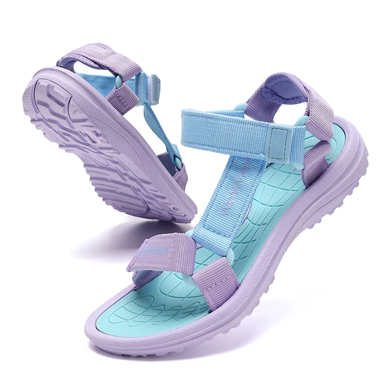 Cute Pink Kids' Girls Sport Sandals Open-Toe Non Slip Walking Shoes for Children Boys Outdoor Beach Sandals Summer Breathable