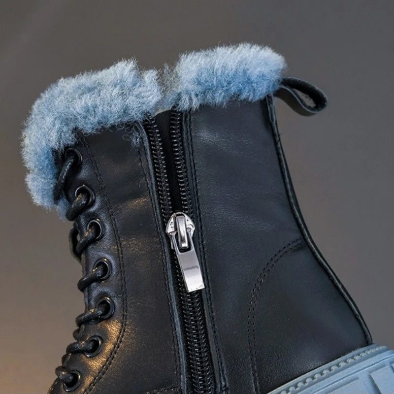 Winter Kids' Snow Boots – Thick Warm Faux Fur Boots for Boys and Girls, Soft-Soled, Anti-Slip Fashion Footwear for Babies and Children
