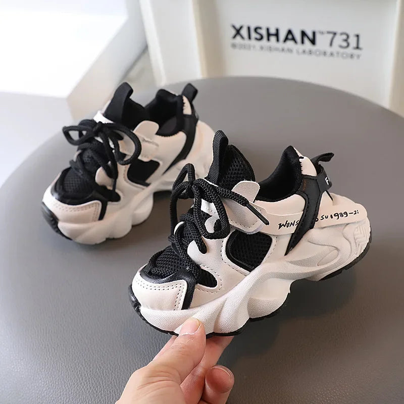 Spring/Autumn Breathable Mesh Sport Shoes – Non-Slip Sneakers for Boys and Girls, Ideal for Students
