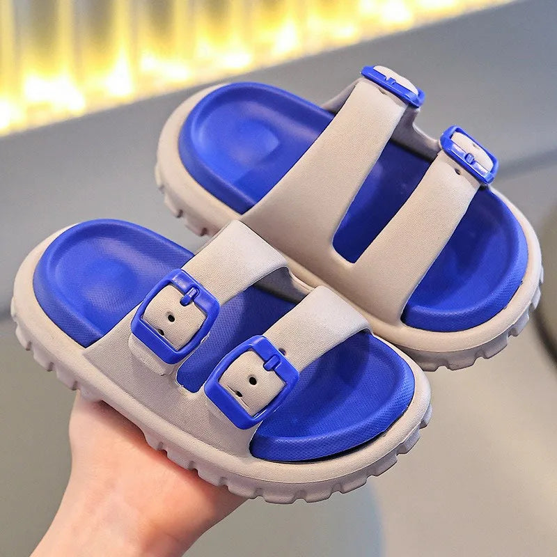 Children Slippers Summer EVA Boys Girls Baby Detachable Non Slip Home Soft Soled Slipper Simple Fashion Kids Beach Shoes Sandals