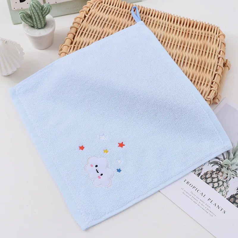 Baby Cotton Bath Towel Face Washcloth Cartoon Hand Wipe Soft Absorbent Children Towels Kids Newborn Bathing Handkerchief 25x25cm