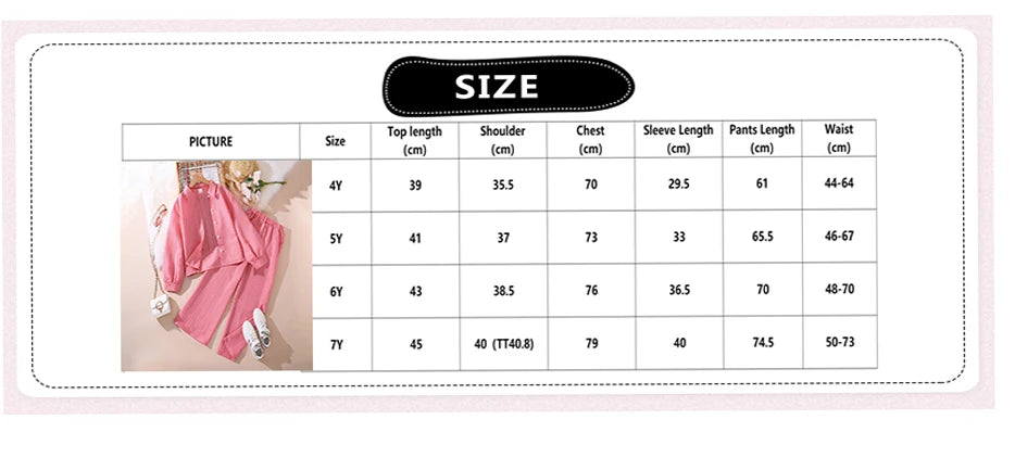 Girls Sets 4-16 Years Shirt Long-Sleeved Coat + Loose Casual Long Pants For Girls Korean Style Suits Summer Fashion Clothes Sets