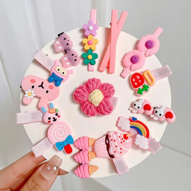 Children's Clip Cute Girl Bb No Harm To Hair Broken Bangs Side Little Accessory Headwear Japanese and Korean Style Cute Gift
