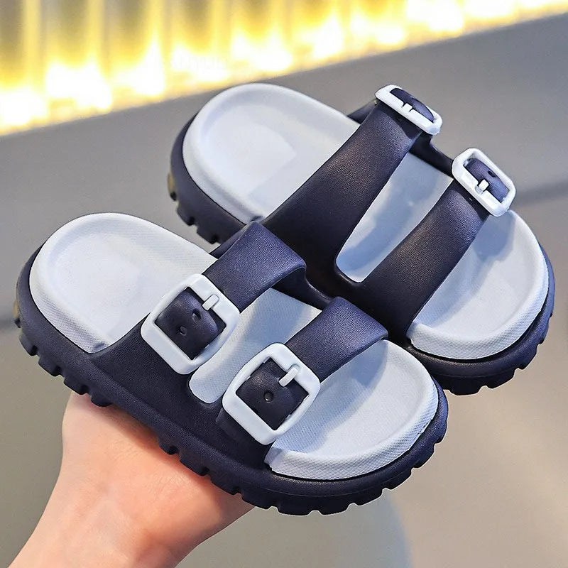 Children Slippers Summer EVA Boys Girls Baby Detachable Non Slip Home Soft Soled Slipper Simple Fashion Kids Beach Shoes Sandals