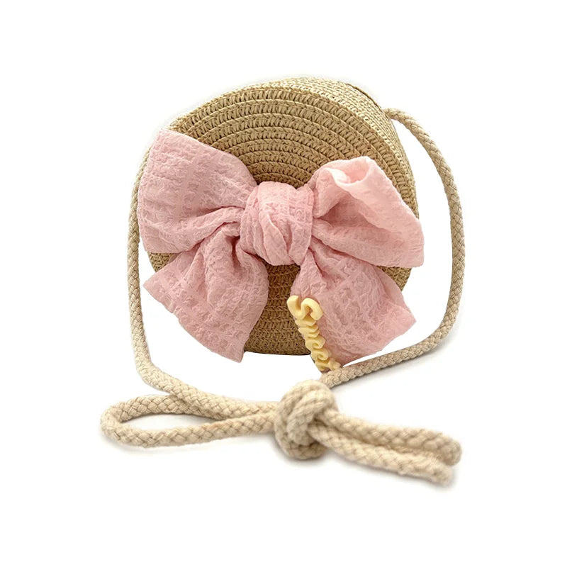 Children's Crossbody Shoulder Bag Lace-up Bow Coin Backpack For Baby Fashion Casual Shopping Mini Bag For Girls