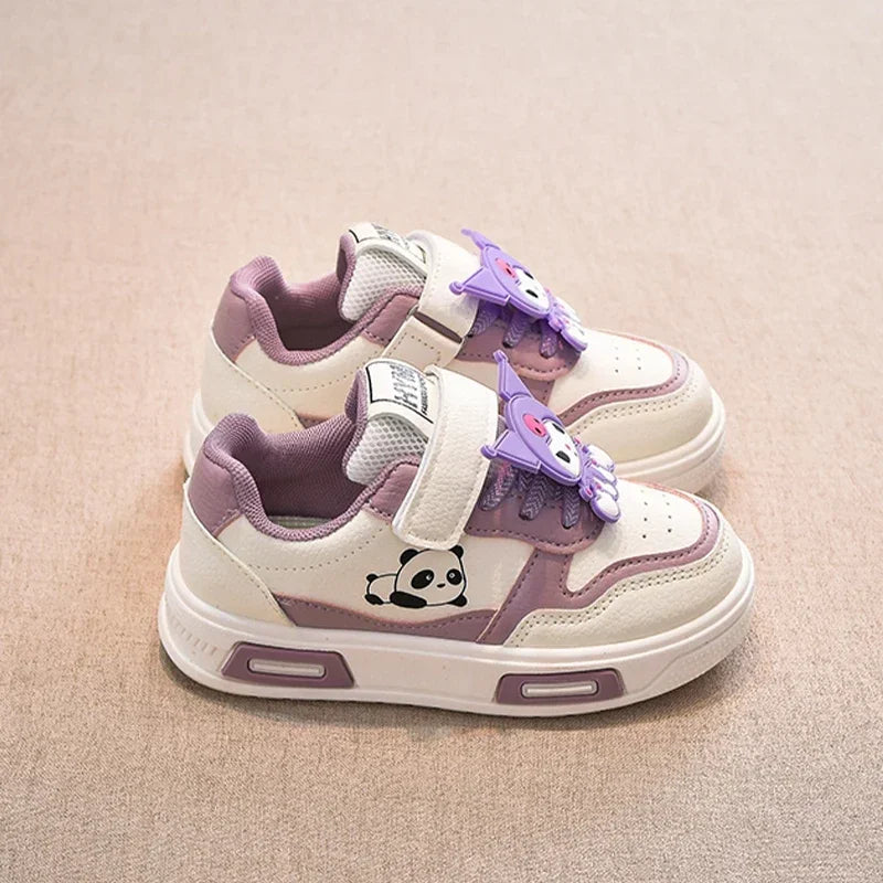 Children's Cute Melody Casual Board Shoes Girl's Cartoon Sneakers Spring and Autumn New Kawaii Kuromi Anti Slip Soft Sole Shoes