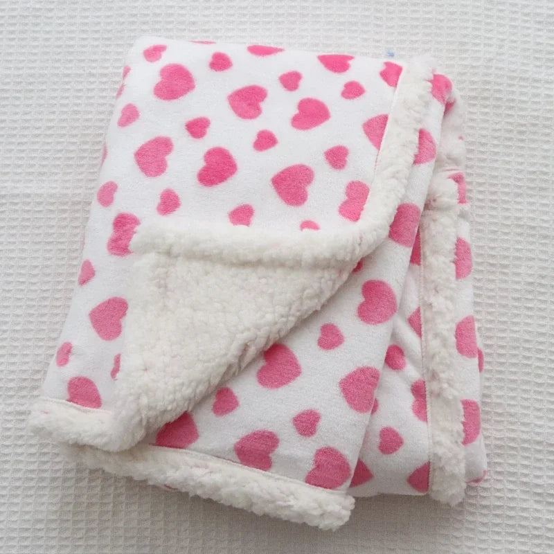 Baby Blankets New Thick Double Layer Soft Fleece Infant Swaddle Envelope Wrap For Newborn Baby Boys Girls Bedding Blanket Quilt