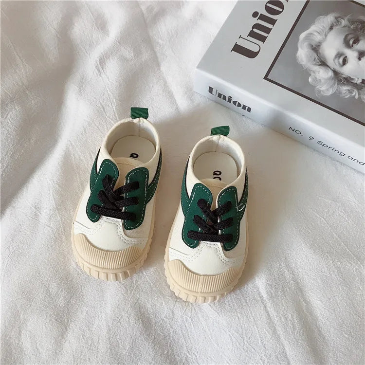 Baby Canvas Shoes Girls Fashion Shoes Breathable Soft Botton Non-Slip Boys Sneakers 2023 Kids Casual Walking Shoes 1-6 Year Old