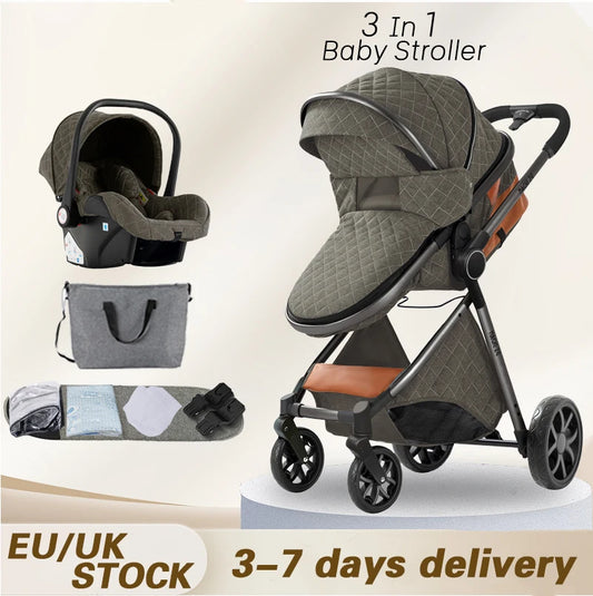 3 In 1 Baby Cart Baby Stroller Baby Carriage Kid Infant Baby Accessories Portable Newborn Travel Children light Mother-Kids