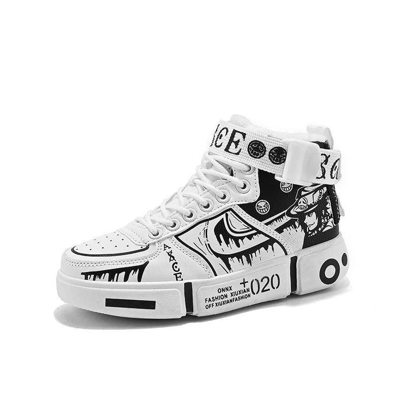 Boys' shoes Cotton shoes Winter 2025 new fleece thickened children's sports shoes large children high top board shoes