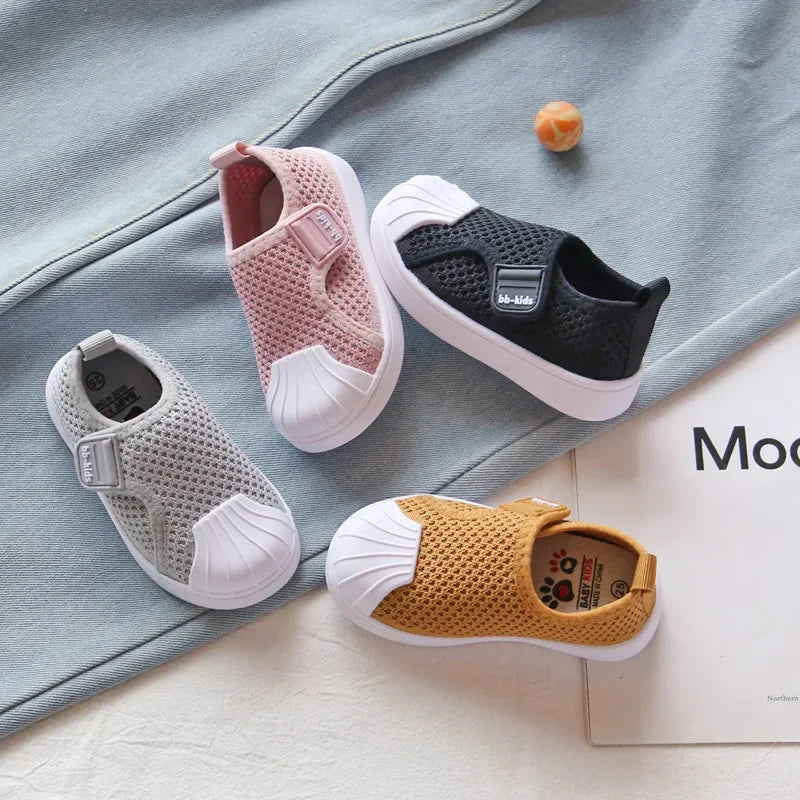 Kids Casual Sneakers for Boys Girls Toddlers Fashion Skate Shoes Knitted Fabric Casual Shoes for Kindergarten School Soft 21-30