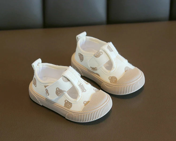 Children's Casual Canvas Sneakers – Spring/Autumn Outdoor Shoes with Animal Print Design for Toddlers and Young Kids (Boys & Girls)
