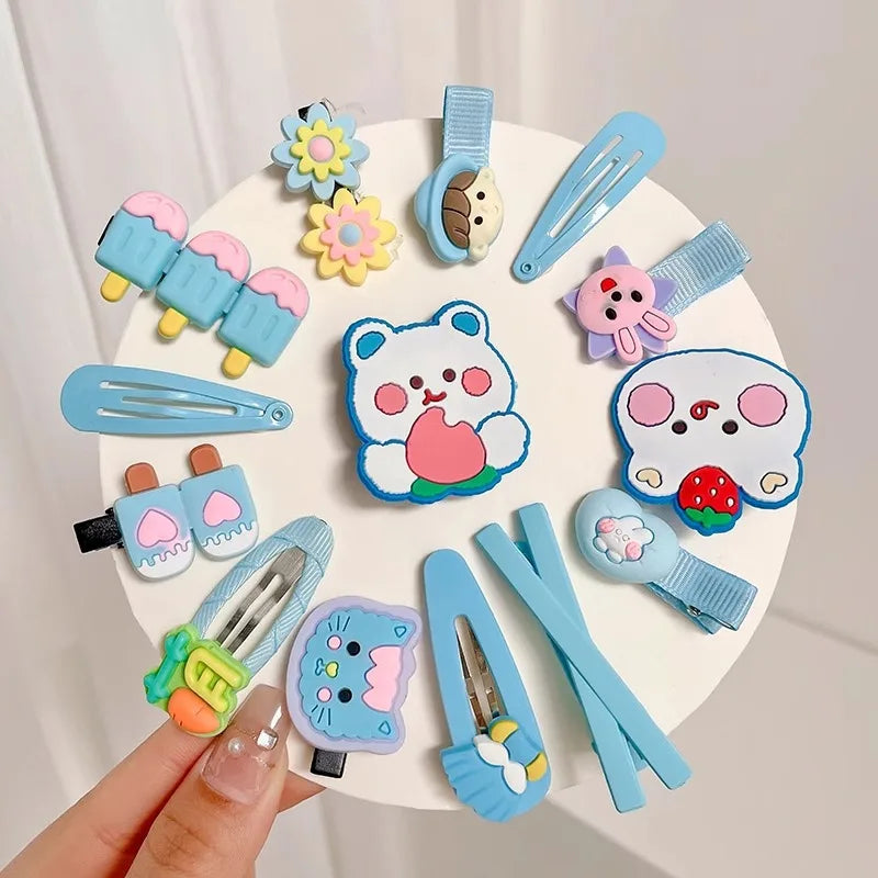 Children's Clip Cute Girl Bb No Harm To Hair Broken Bangs Side Little Accessory Headwear Japanese and Korean Style Cute Gift