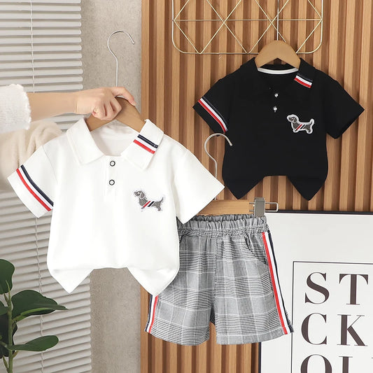 New Summer Baby Clothes Boys Casual Cotton Polo T Shirt Shorts 2Pcs/Set Toddler Costume Kids Children Outfits Infant Tracksuits